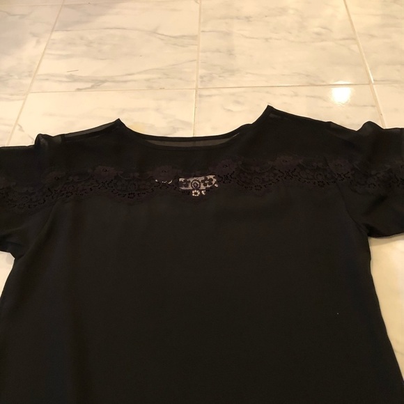 Jessica Simpson black tunic shirt dress. Lace top - Picture 9 of 9